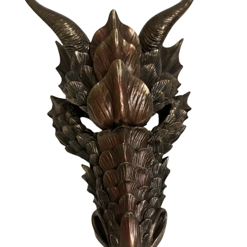 Dark Bronze Dragon Head Wall Art